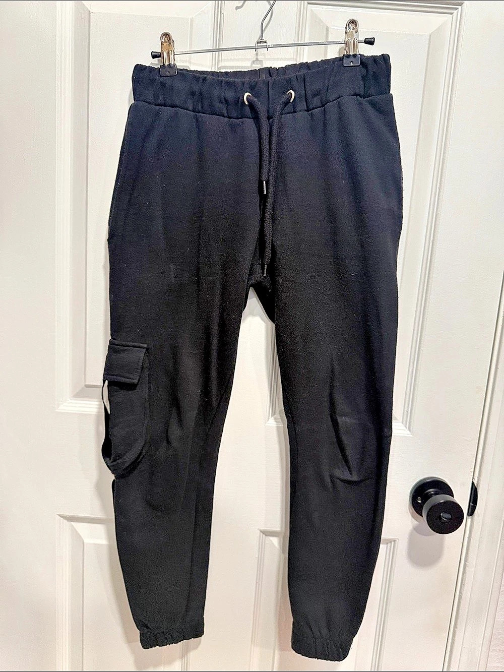 Nasty Gal Black Cargo Joggers